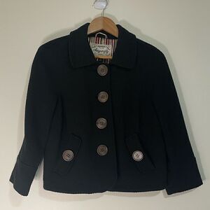 Sugarfly Jacket Women’s Large Casual Black Long Sleeve Button Up Lined